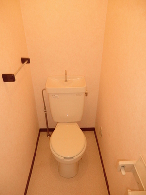 Toilet. Glad Restroom