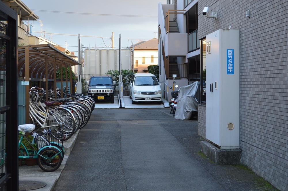 Parking lot. Common areas