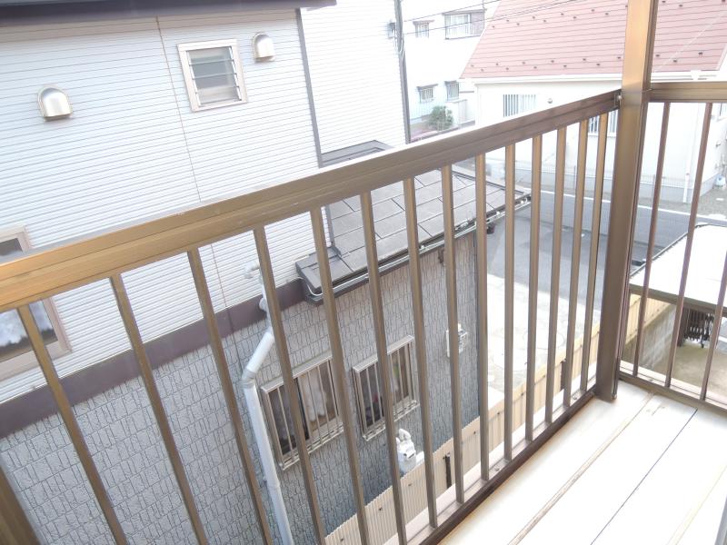 Balcony. There are washing clothes space