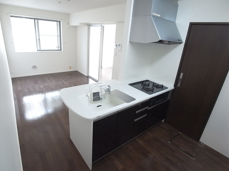 Kitchen. 3-burner stove of the system kitchen cuisine