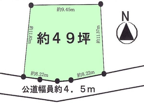 Compartment figure. Land price 21,800,000 yen, Land area 165.19 sq m