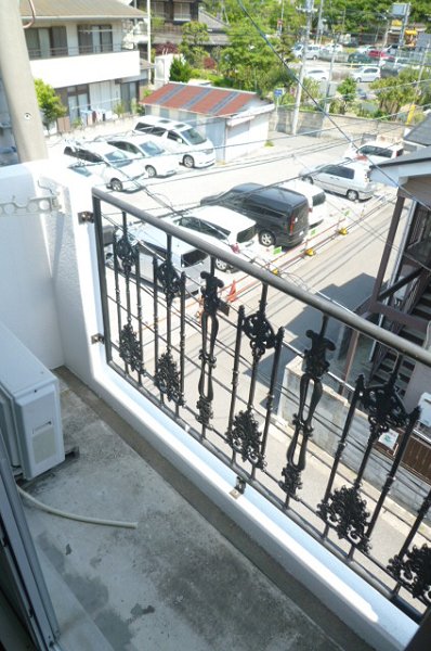 Balcony. Day is good.