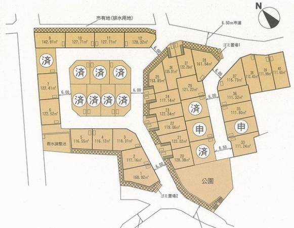 Compartment figure. Land price 9.8 million yen, Land area 122.29 sq m compartment view