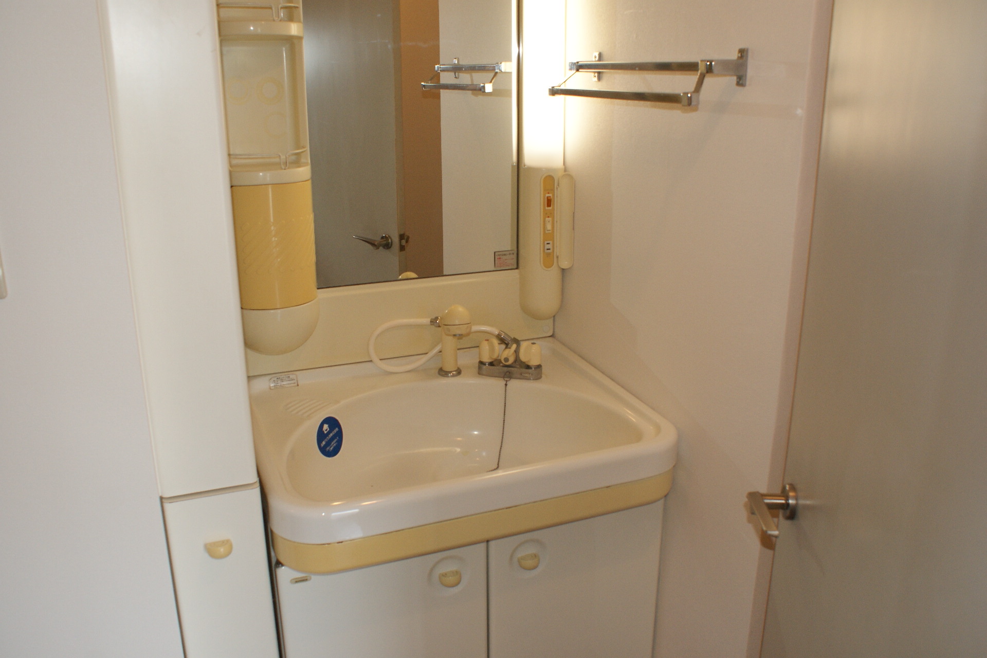 Washroom. Shampoo dresser washbasin