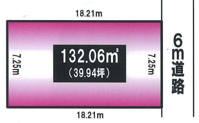Compartment figure. Land price 36 million yen, Land area 132.06 sq m