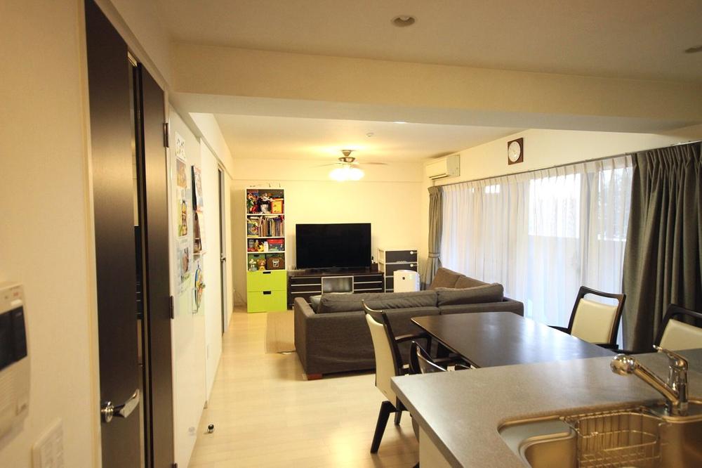 Living. This chic room was the monotone of black and white tones.