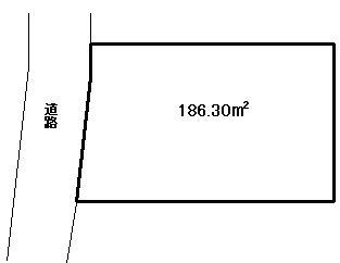 Compartment figure. Land price 11.8 million yen, Land area 186.3 sq m
