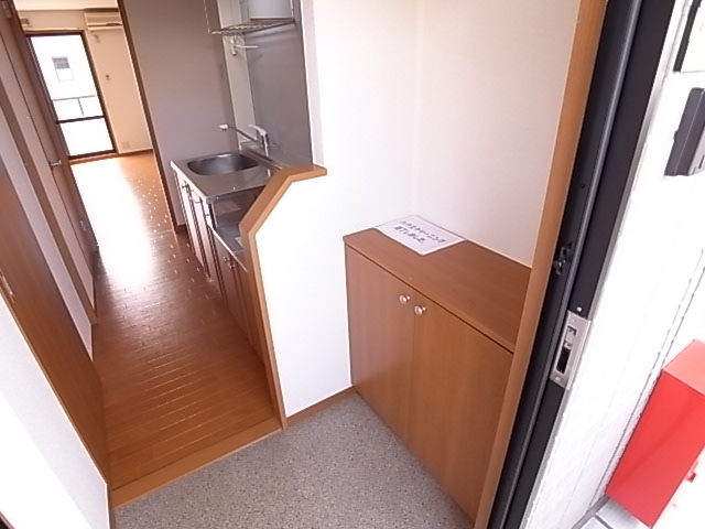 Entrance. Entrance. There is a shoe box. 