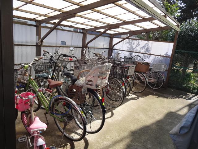 Other common areas. Bicycle parking lot to carry us for the wind and rain
