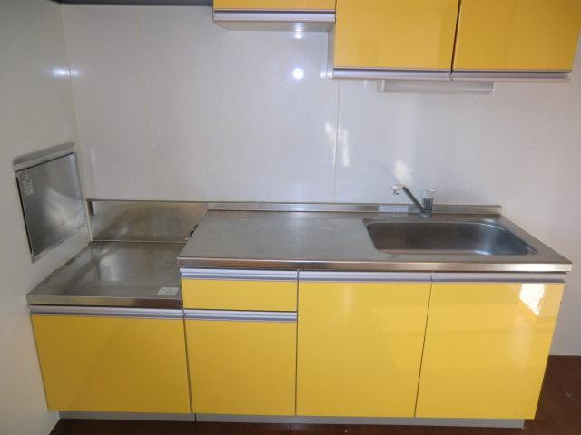 Kitchen. It is also a spacious sink stylish kitchen