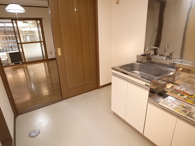 Kitchen. Kitchen space is wide. It is also a margin Toka cupboard!