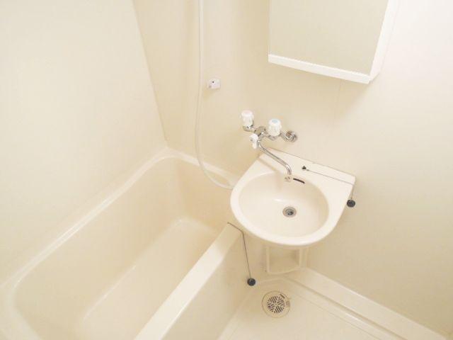 Bath. Wash basin equipped in the bathroom