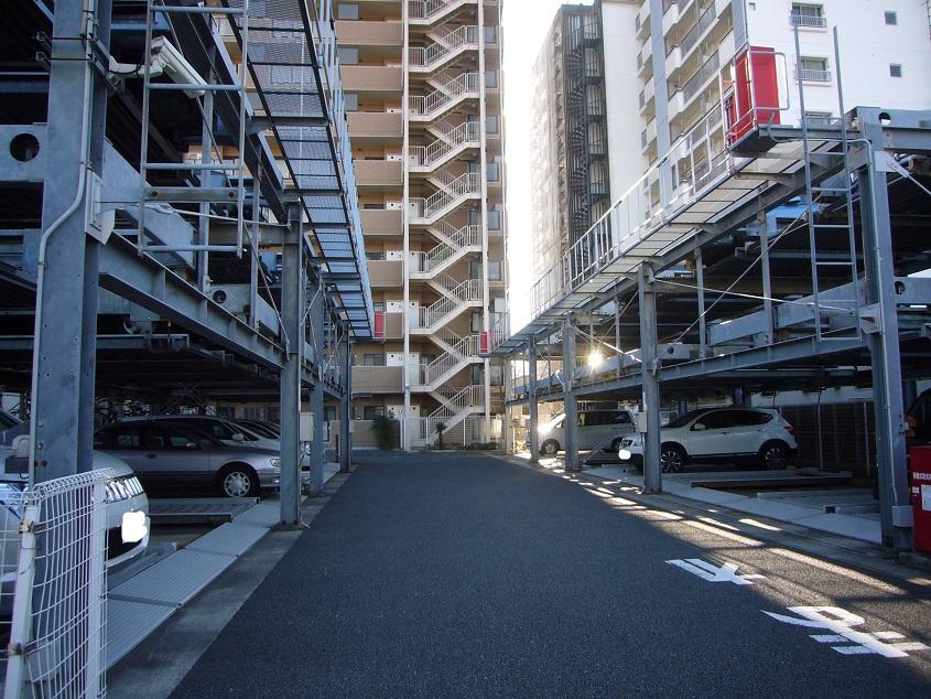 Parking lot. Common areas