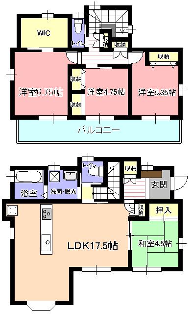 Building plan example (floor plan). Building plan example (No. 1 point) Building price about 15 million yen,  Building area 1F55.58 sq m  2F43.57 sq m   Total 99.15 sq m