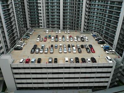 Parking lot. Common areas