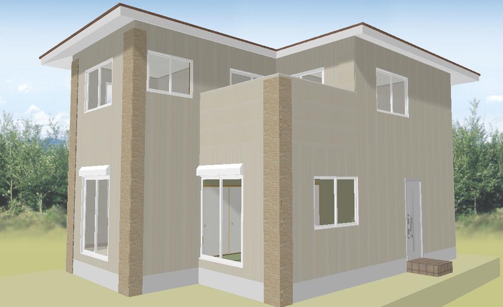 Building plan example (Perth ・ appearance). You can ensure parking space two or more. Building plan example (A No. land)