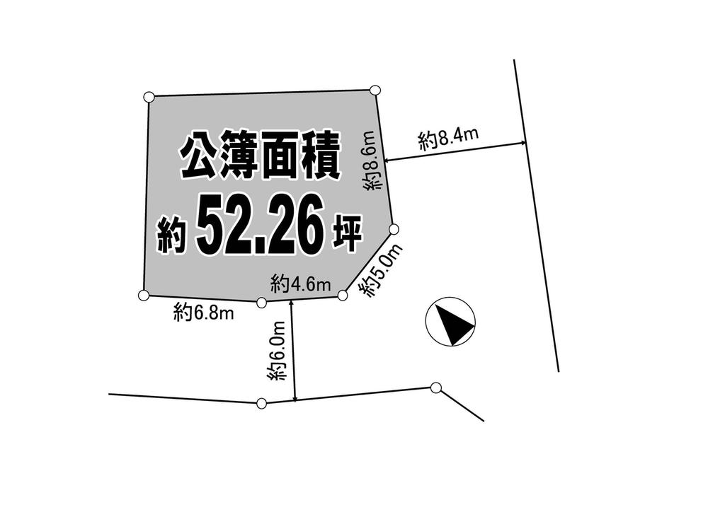 Compartment figure. Land price 14.8 million yen, Land area 172.79 sq m