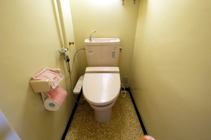 Toilet. Toilet probably bright