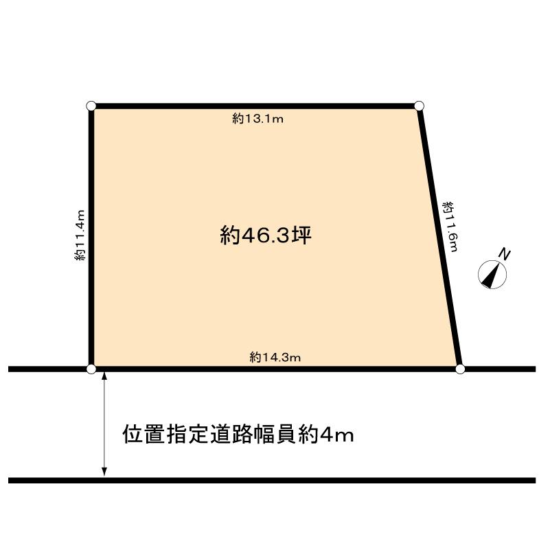 Compartment figure. Land price 24,200,000 yen, Land area 153.08 sq m