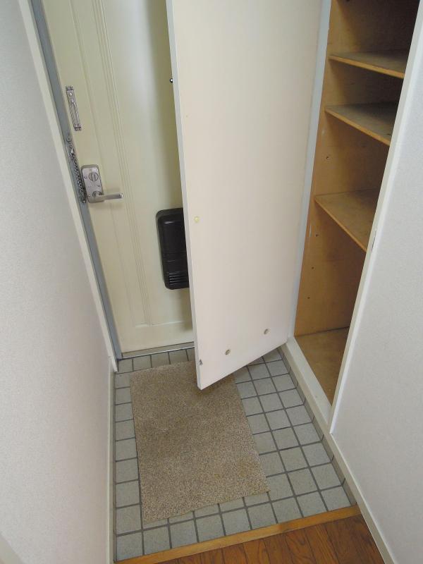 Entrance. Shoe box in the foyer. Large space.