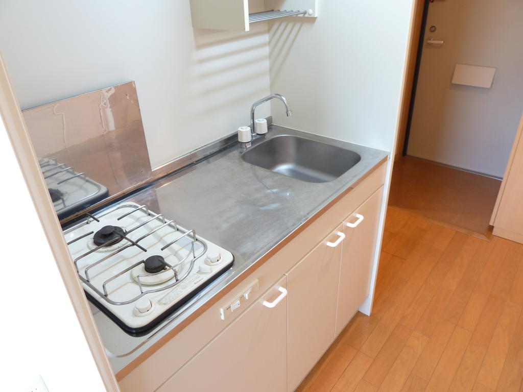 Kitchen. Two-necked kitchen ally in self-catering school