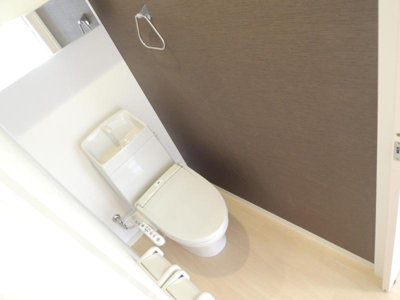 Toilet. Toilet new, There is also a happy facility