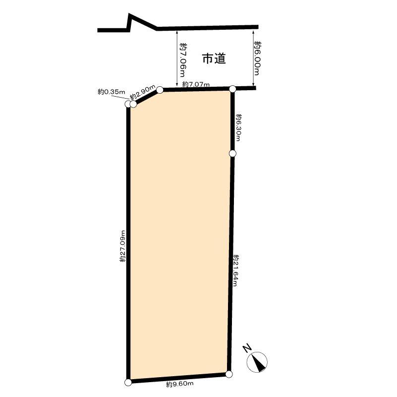 Compartment figure. Land price 23.8 million yen, Land area 284.49 sq m