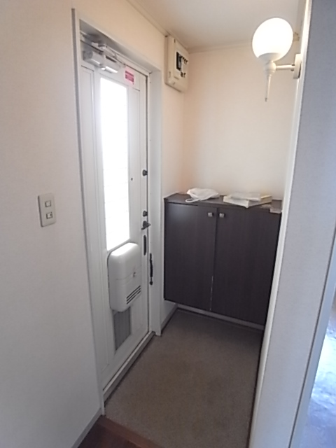 Entrance. There are shoe box. 