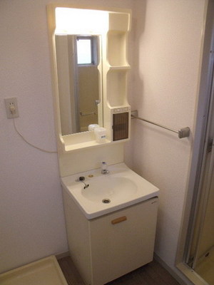 Washroom. Happy independence washbasin