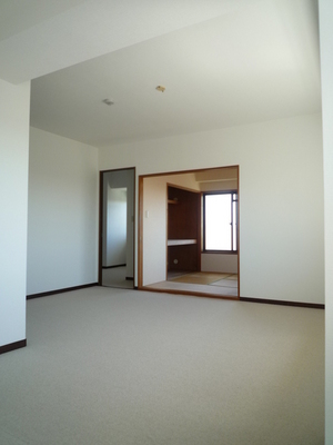 Living and room. You can use to open the living and the Japanese-style room.