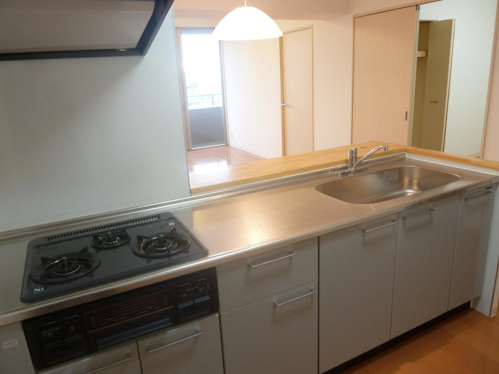 Kitchen. Comfortable cooking in the spacious kitchen counter