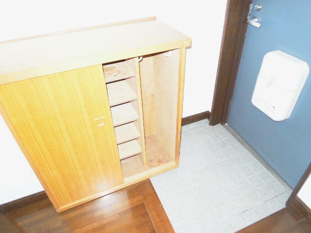 Entrance. It is at the door also comes with shoe box.