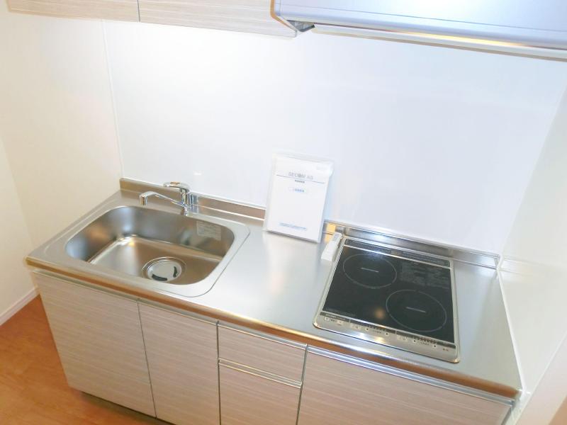 Kitchen. 2-neck IH system kitchen with stove