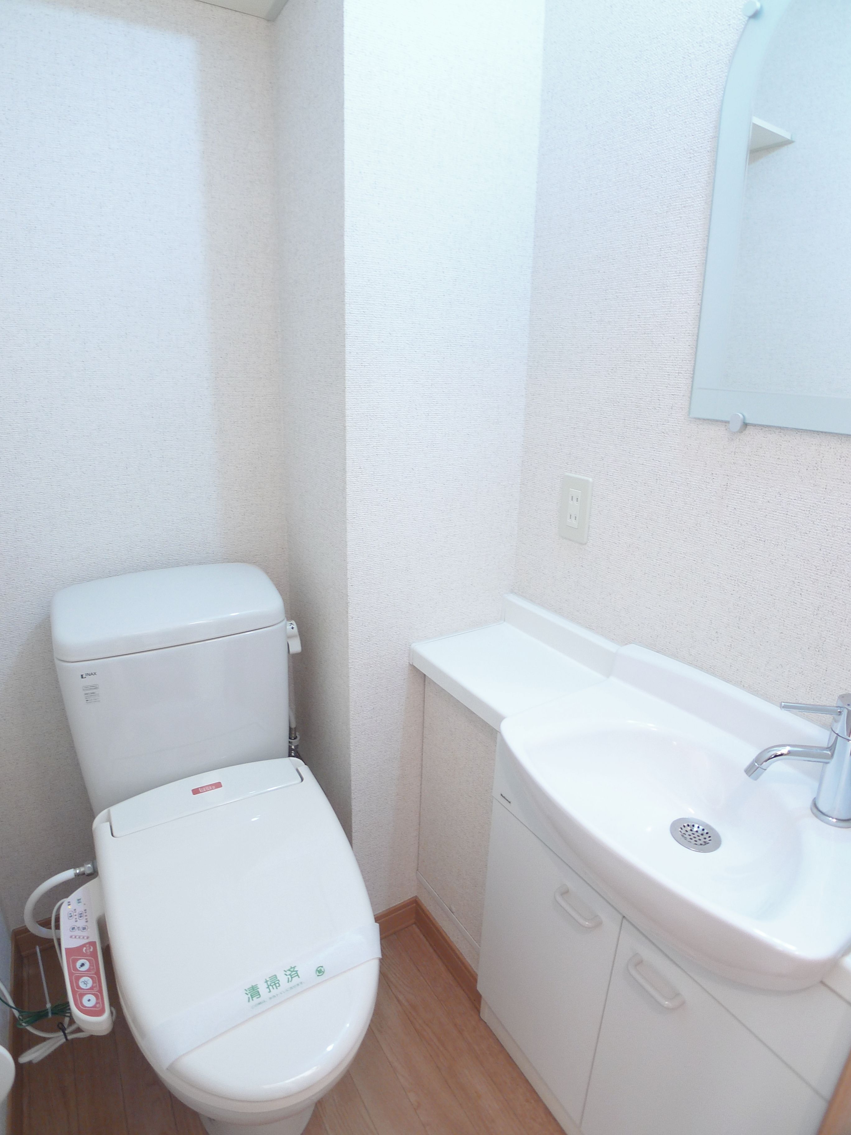 Toilet. Wash basin in rare your toilet