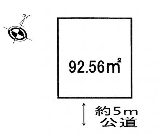 Compartment figure. Land price 7.84 million yen, Land area 92.56 sq m