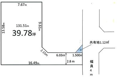 Compartment figure. Land price 13.8 million yen, Land area 231 sq m