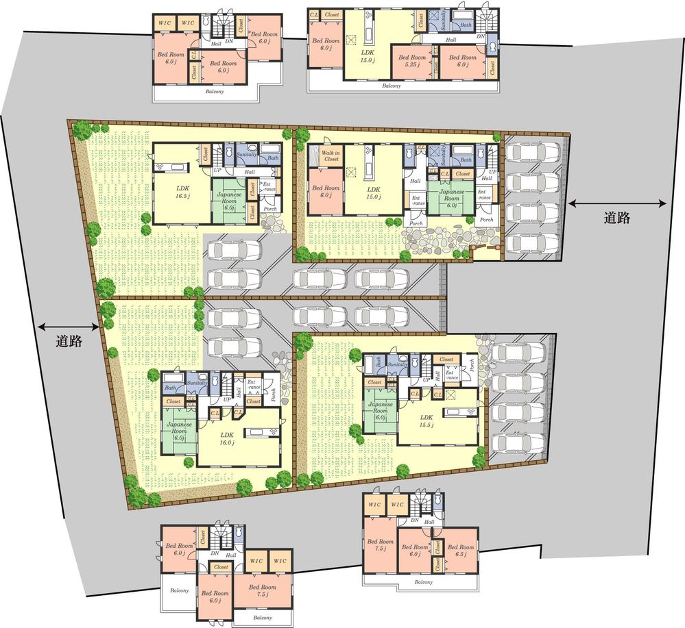 Other building plan example. 4 compartments