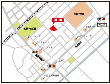 Local guide map. Goi Station walk 25 minutes