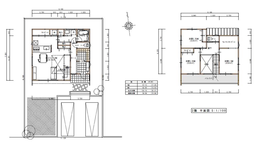 Building plan example (Perth ・ Introspection). Building plan example (No. 2 place) building price 12.9 million yen, Building area 30 square meters
