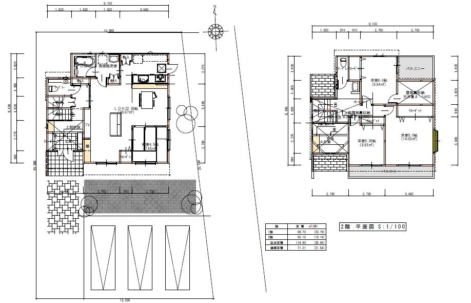 Building plan example (Perth ・ Introspection). Building plan example (No. 1 place) building price 13.5 million yen, Building area 30 square meters