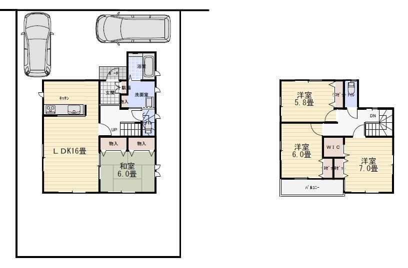 Compartment figure. Land price 9.9 million yen, Land area 169.6 sq m