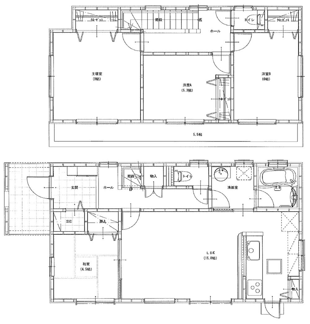 Building plan example (Perth ・ Introspection). Building plan example (No. 6 locations) 20.8 million yen, Building area 99.36 sq m  Land in this price ・ building ・ Exterior construction ・ Planting work ・ And it will include up to consumption tax! ! 