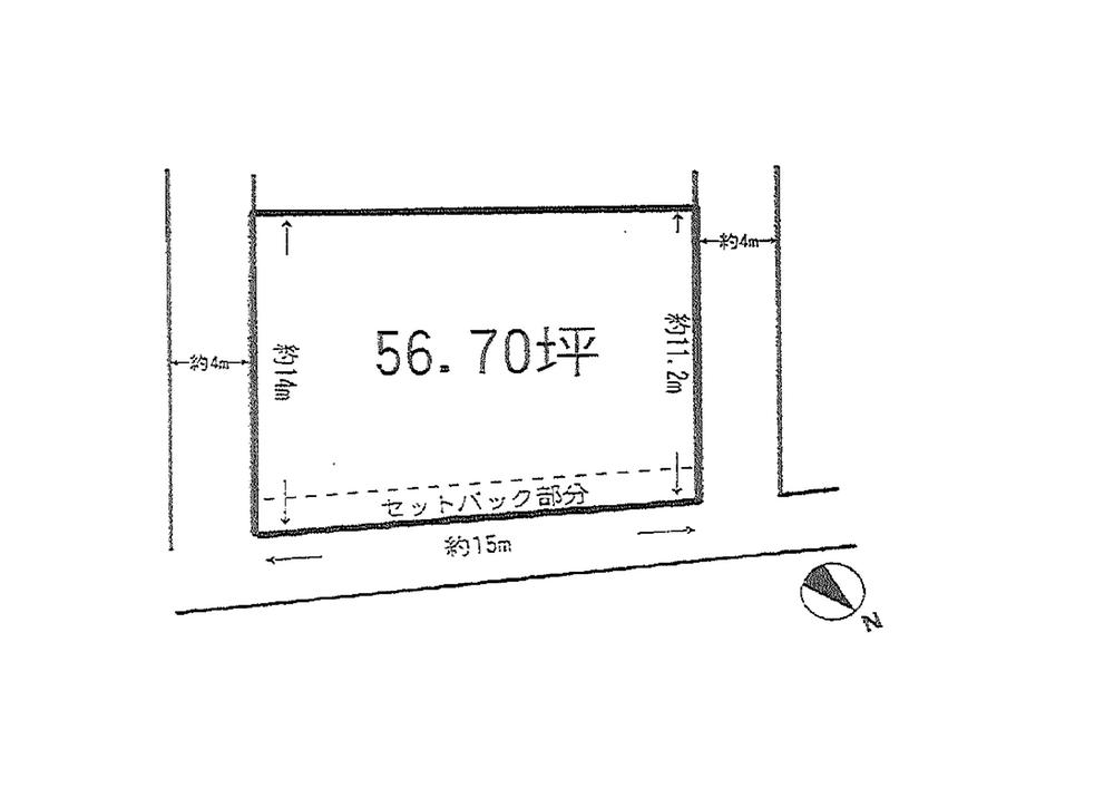 Compartment figure. Land price 7.8 million yen, Land area 187.46 sq m