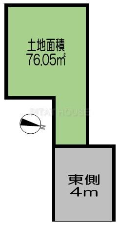 Compartment figure. Land price 5 million yen, Land area 76.05 sq m compartment view