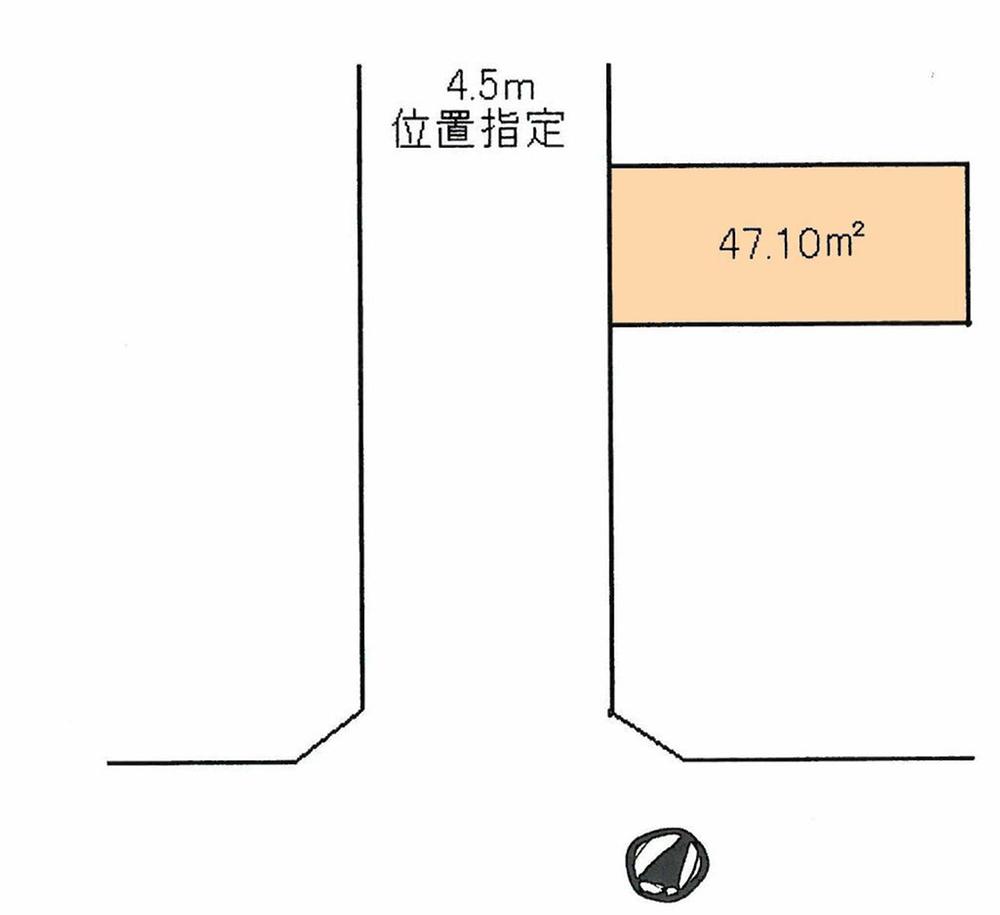 Compartment figure. Land price 12.8 million yen, Land area 47.1 sq m