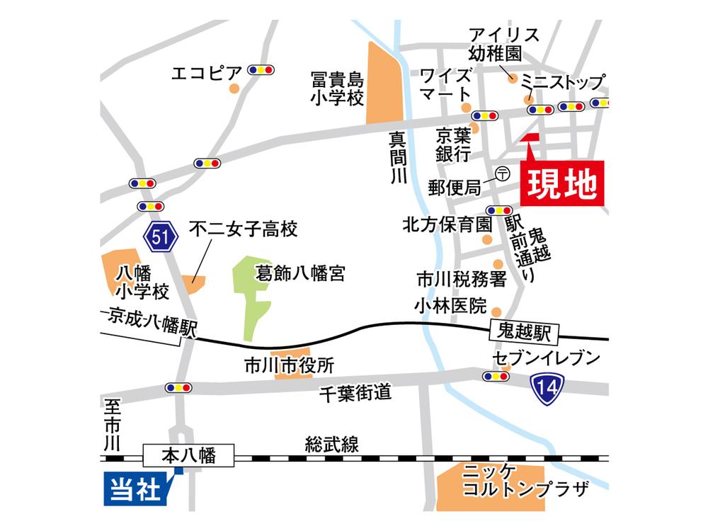 Local guide map. Please enter 2-16-9 If you come by car.