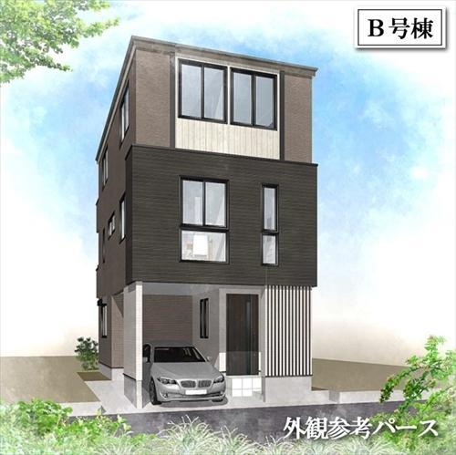 Building plan example (Perth ・ appearance). Happy to be out of the car in the <appearance Reference Perth> built-in garage. 