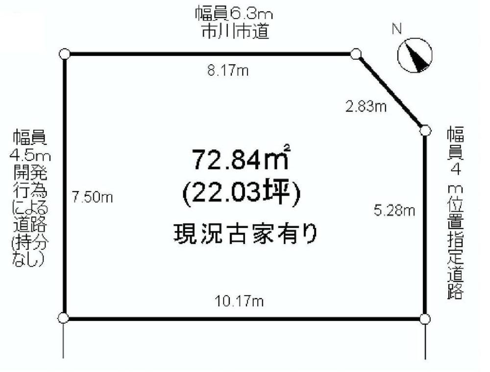 Compartment figure. Land price 13.8 million yen, Land area 72.84 sq m