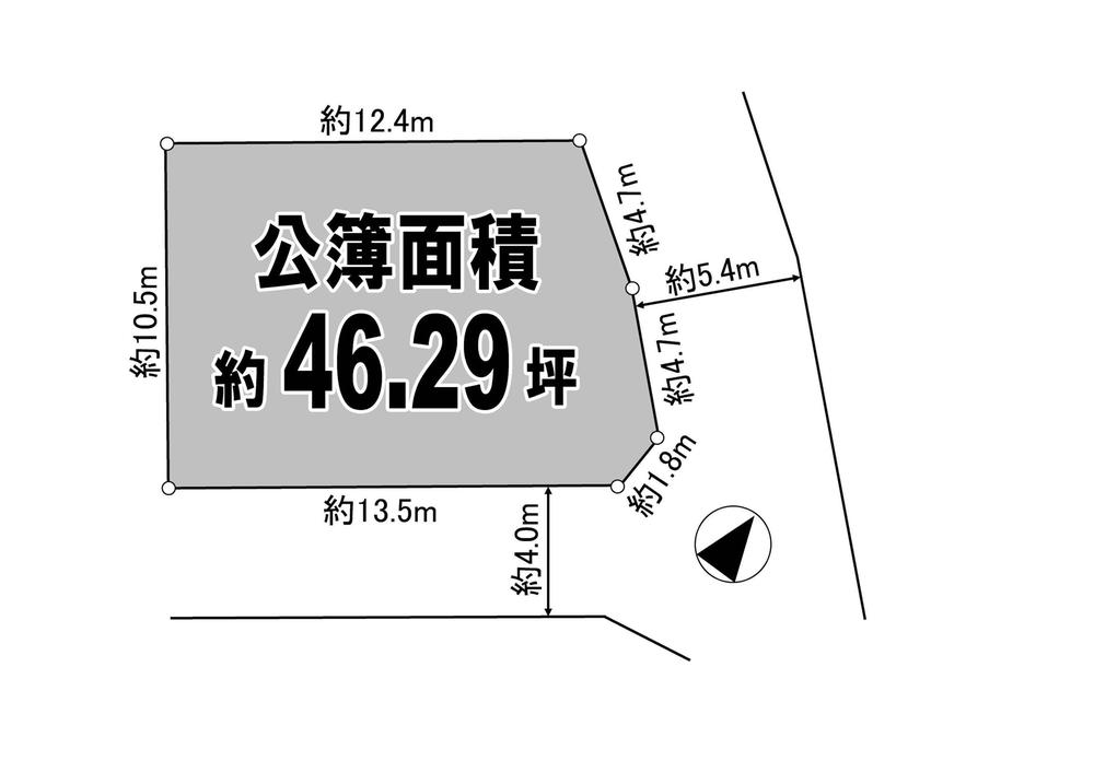 Compartment figure. Land price 19,800,000 yen, Land area 153.05 sq m