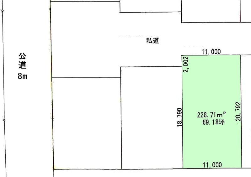 Compartment figure. Land price 12.1 million yen, If the land area 228.71 sq m drawings and the present situation is different will honor the current state